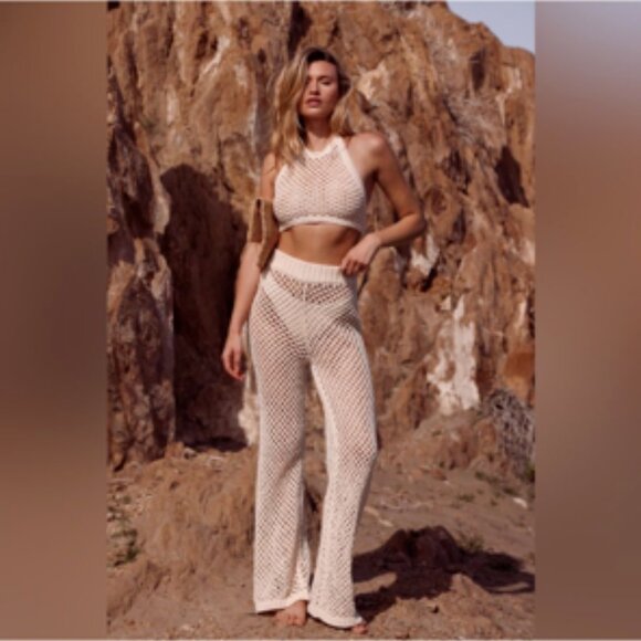 Monday Swimwear Athens Pant - Ivory Crochet NWT NEW Size Small - Picture 5 of 5